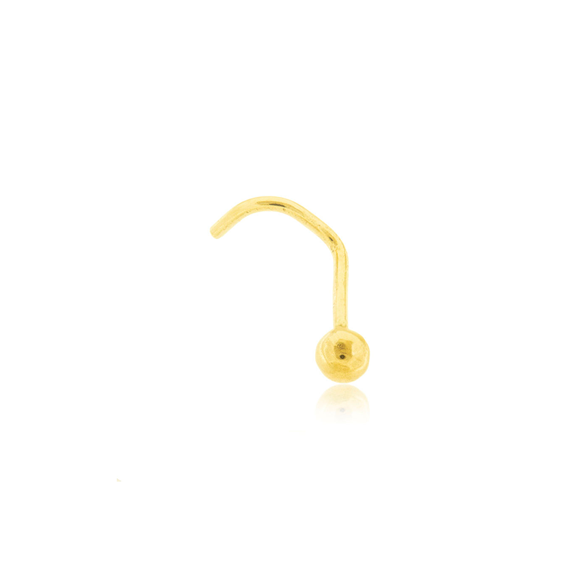 23MA2PIR 8 Oro Amarillo 18Kts Nariz Bola